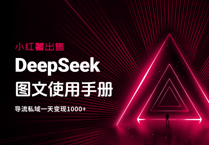 小红薯卖DeepSeek图文使用手册，导流私域一天变现1000+-老杨电玩