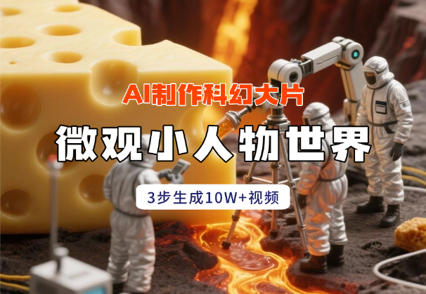 手残党三天狂揽10W+！AI制作微观世界科幻视频保姆级拆解（附咒语库）-网络变现指南