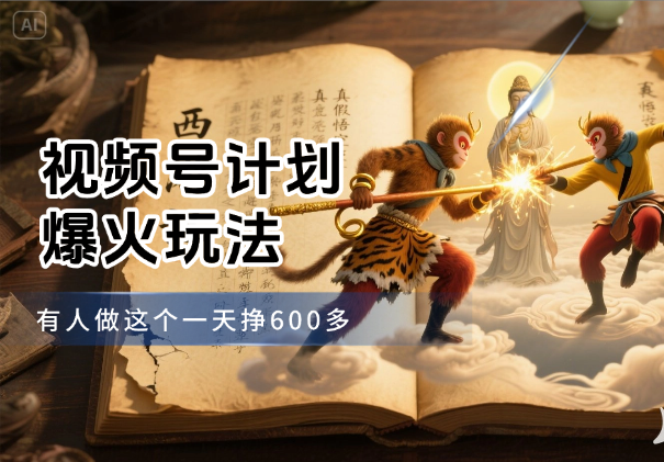 视频号计划又一新玩法爆火，有人做这个一天挣600多