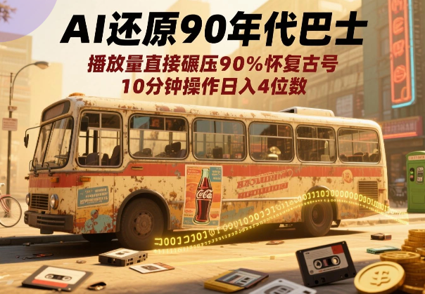 AI还原90年代巴士，一帧就让70后泪崩，播放量碾压90%怀旧号-老杨电玩