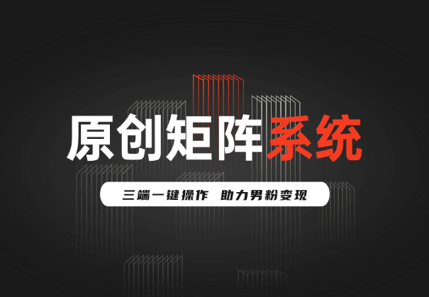 2025原创矩阵系统，三端一键操作，助力男粉变现