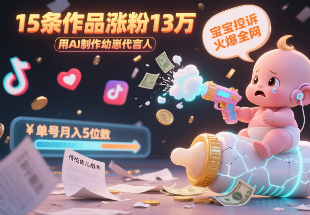 用AI制作幼崽代言人，宝宝的控诉火爆全网，实操拆解教程