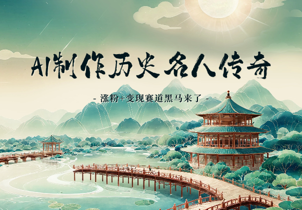 用AI制作历史名人传奇一生，涨粉+变现赛道黑马来了-杨振轩笔记